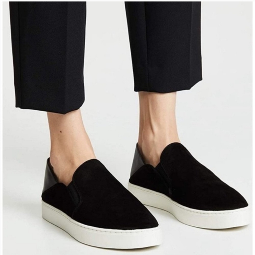 VINCE Garvey Navy Suede Slip-on Shoes Sz. 6.5